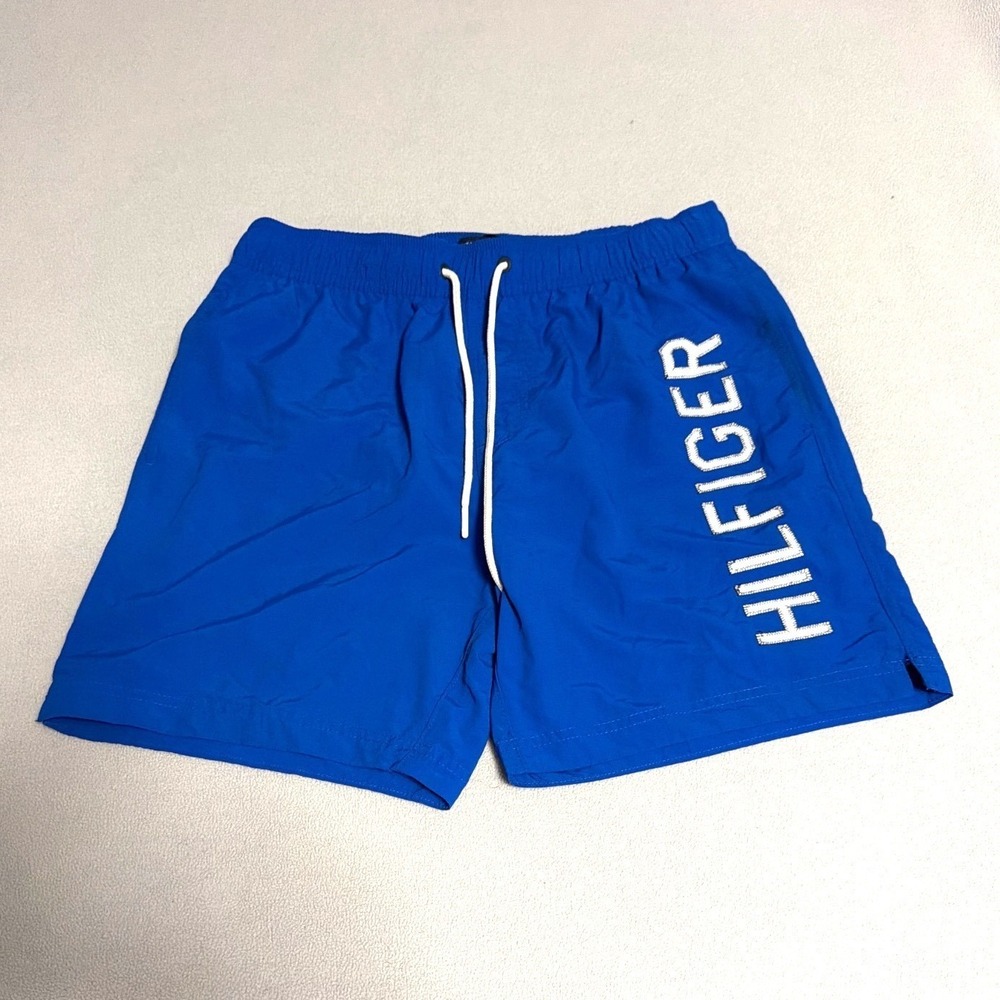 Tommy Hilfiger Blue Swim Trunks Mesh Lined Drawstring Waist Mens M
